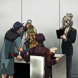 This is a pixiv picture whose title is 吐けよチャラ男!!!.