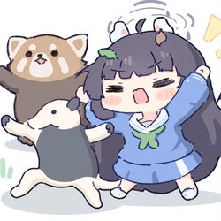 This is a pixiv picture whose title is 一生懸命に威嚇しちゃうミユ。.