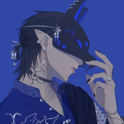This is a pixiv picture whose title is 褐色肌の和男子.