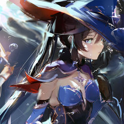 This is a pixiv picture whose title is 水中.