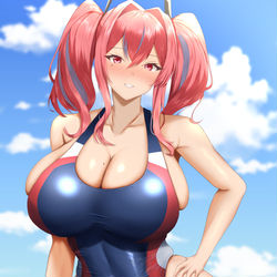 This is a pixiv picture whose title is 競泳ブレマートン(修正).