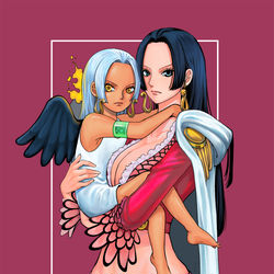 This is a pixiv picture whose title is Boa Hancock & S-Snake.