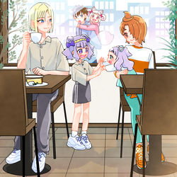This is a pixiv picture whose title is こんにちは💜.