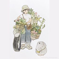 This is a pixiv picture whose title is need more flowers.