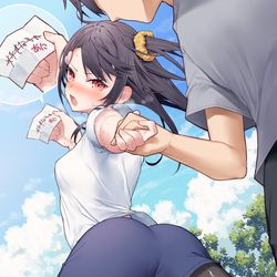 This is a pixiv picture whose title is 借り物競争でチート発覚？！.