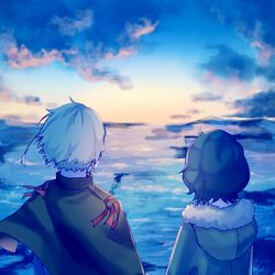 This is a pixiv picture whose title is あの絵の場所.