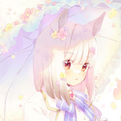 This is a pixiv picture whose title is 花の傘.