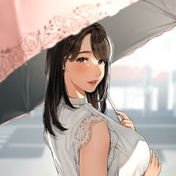 This is a pixiv picture whose title is 近所の人妻さん.