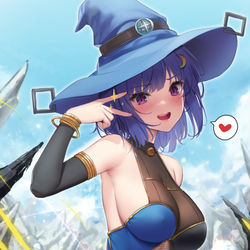 This is a pixiv picture whose title is 終焉之國與初始魔女　遊戲上市宣傳圖.