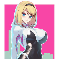 This is a pixiv picture whose title is Spidergwen.