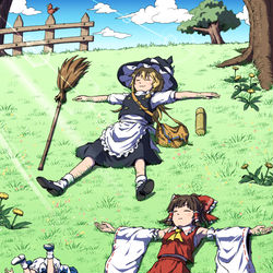 This is a pixiv picture whose title is 大の字.
