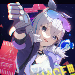 This is a pixiv picture whose title is 銀狼「私に勝とうなんて、100年はやい」.