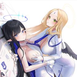 This is a pixiv picture whose title is リンとアユム そして報告書.