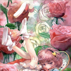This is a pixiv picture whose title is 落ちるさとり.