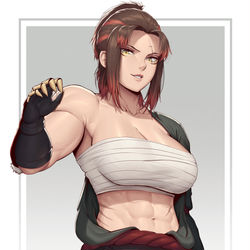 This is a pixiv picture whose title is Muscular warrior girl.