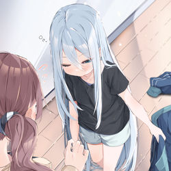 This is a pixiv picture whose title is 寝起き.