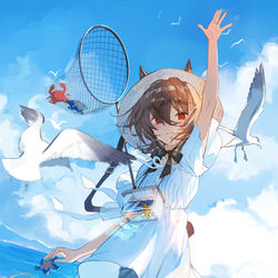 This is a pixiv picture whose title is 🌞🌊🧪.