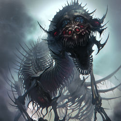 This is a pixiv picture whose title is 死霊の王.