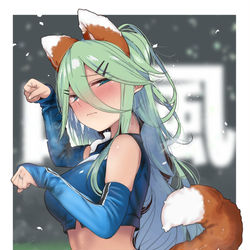This is a pixiv picture whose title is きつねダンスする山風ちゃん.