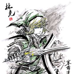 This is a pixiv picture whose title is 【極道畫師】林克.