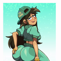 This is a pixiv picture whose title is "Throw That Ass In A Circle"🍑.