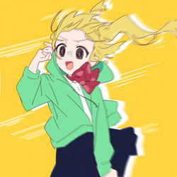 This is a pixiv picture whose title is 強風にじかちゃん.