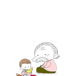 This is a pixiv picture whose title is おじぃと孫.