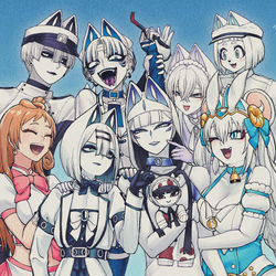 This is a pixiv picture whose title is ありし日の狂人族.