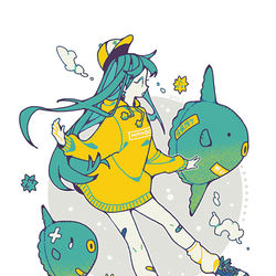 This is a pixiv picture whose title is マンボウ！.