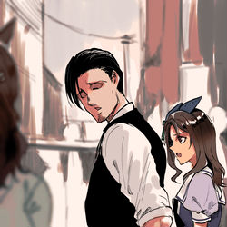 This is a pixiv picture whose title is キングとトレーナー.