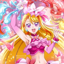 This is a pixiv picture whose title is キュアバタフライ☆.