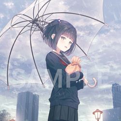 This is a pixiv picture whose title is 雨森小夜 誕生日記念イラスト2023.