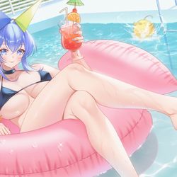 This is a pixiv picture whose title is プールパーティー.