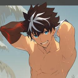 This is a pixiv picture whose title is 暑假快到了，和夏露露去海边吧！.