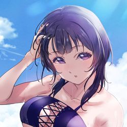 This is a pixiv picture whose title is 水着果林さん.