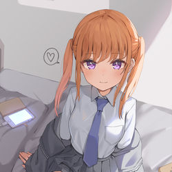 This is a pixiv picture whose title is 遊びに来ちゃったツインテ後輩ちゃん.