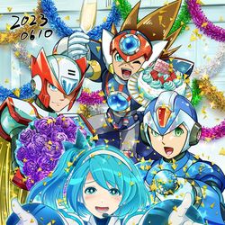 This is a pixiv picture whose title is 2023年度版　6月10日はロックマンＸの日！？.