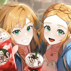 This is a pixiv picture whose title is ゼルダ姫の◯ンスタ最新投稿写真.