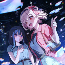 This is a pixiv picture whose title is Aquarium Date 🐟.