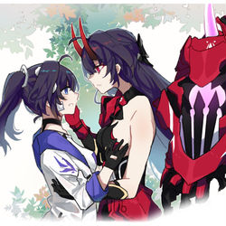 This is a pixiv picture whose title is 双芽.