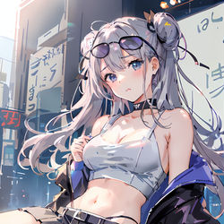 This is a pixiv picture whose title is Silver Wolf.