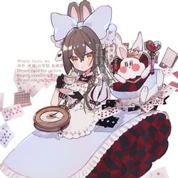 This is a pixiv picture whose title is 【skeb】不思議の国のアリス風味のツンツンさん.