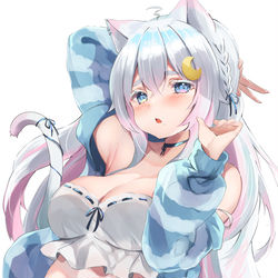 This is a pixiv picture whose title is 猫乃ユキノちゃん！.