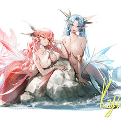 This is a pixiv picture whose title is 人魚.