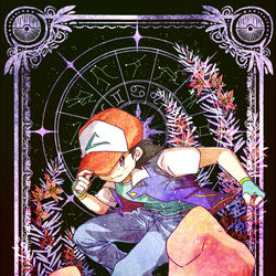 This is a pixiv picture whose title is 蟹座×サトシとキングラー.