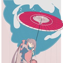 This is a pixiv picture whose title is あめさける.
