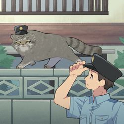 This is a pixiv picture whose title is ねこねこ警察マヌル先輩.