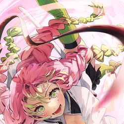 This is a pixiv picture whose title is 恋柱 甘露寺蜜璃.