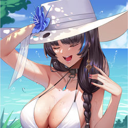 This is a pixiv picture whose title is 泳装梅里.
