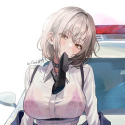 This is a pixiv picture whose title is 服装不良の警察さん🚔.